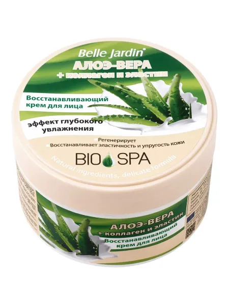 Крем для лица b.j.bio spa алоэ-вера + коллаген и эластин, 200 мл
