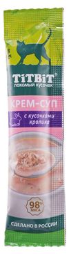 Лакомство для кошек TiTBiT Крем-суп с кусочками кролика