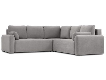 Диван угловой divanru Кирмас-5 Велюр Светло-серый 106990₽