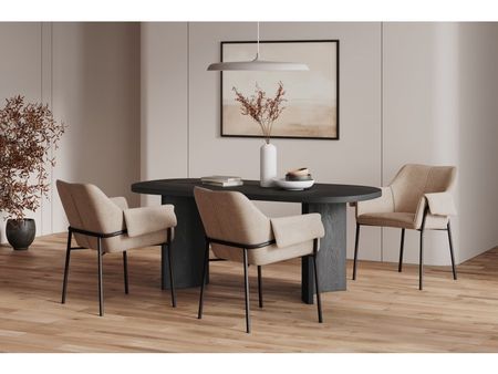 Обеденная группа divanru Келвин 180х90 Ясень Черный 91960₽