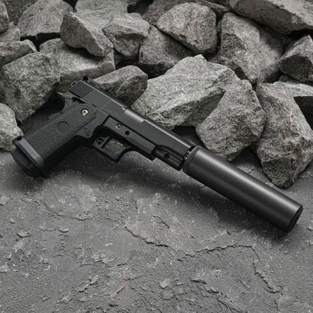 Пистолет страйкбольный Galaxy Colt 1911PD, с глушителем, калибр 6 мм
