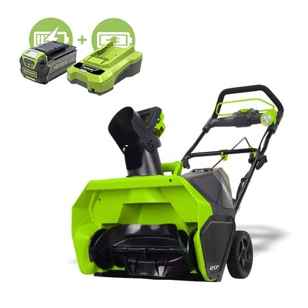 Снегоуборщик аккумуляторный Greenworks 2600007UG 40V с АКБ и ЗУ