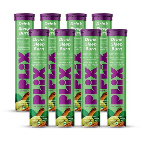The Plant Fix Plix Green Coffee Bean 15 Effervescent Tabletsx Pack of 8 for Energy Metabolism Support