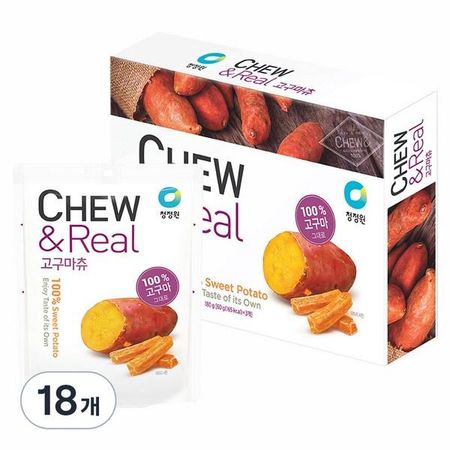 Chungjungone Жевательные и Реальные Батат, 60 г, 18 штук, Корейские орехи