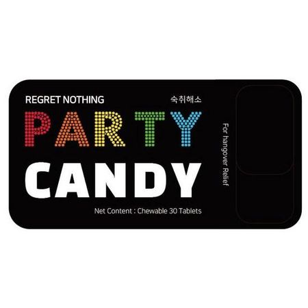 Party Candy Средство от похмелья Натуральные ингредиенты Party Candy Облегчение похмелья, 30 таблеток, 3 шт., Корейский продукт для здоровья