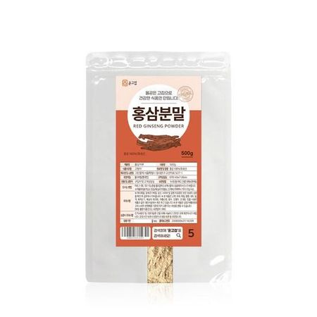 Yungojip red ginseng powder, 500g, 1 piece,Korean health food