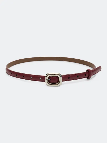 Тонкий кожаный ремень с акцентной пряжкой SAVAGE 1999₽