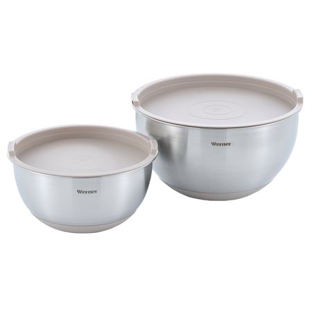 Набор из двух мисок с крышками Werner Gusto 52122 18х95 см19 л 22х127 см38 л 4299₽