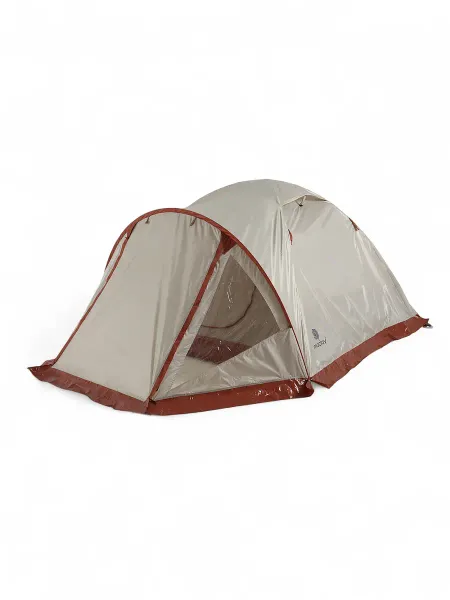 Палатка туристическая 3-местная katun ume cool 3, 345×210×130 см, трекинговая, двухслойная, с тамбуром, бежевая