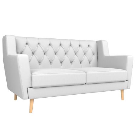 Диван прямой «Брайтон 2 Люкс», искусственная кожа, цвет белый