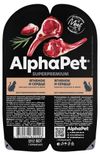 Корм влажный для стерилизованных и кастрированных кошек AlphaPet Superpremium ягненок и сердце мясные кусочки в желе