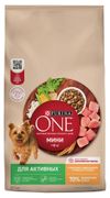 Корм сухой для собак мелких пород с активным образом жизни Purina ONE Мини с курицей и рисом