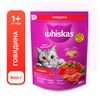 Сухой корм для кошек Whiskas Вкусные подушечки с паштетом говядина и кролик