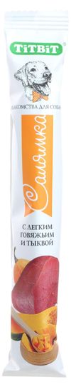Лакомство для собак TiTBiT салямка с легким говяжьим и тыквой St