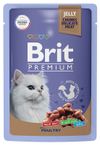Корм влажный для кошек Brit Premium ассорти из птицы в желе