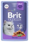 Корм влажный для кошек Brit Premium треска в желе
