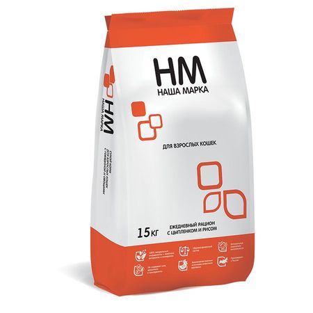 Наша Марка для кошек с цыпленком и рисом - 15 кг 4688₽
