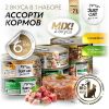 Just Cat Holistic Line влажный корм для кошек, ассорти 2 вкуса по 3 банки, в консервах - 100 г x 6 шт