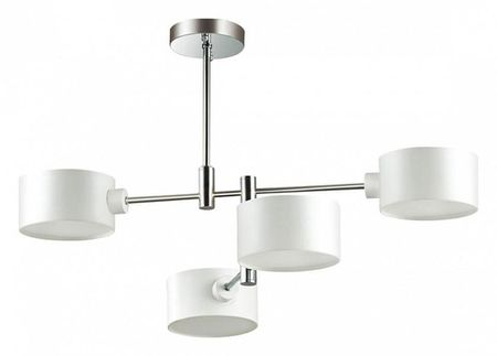 Люстра на штанге Lumion Ashley 37424C цвет плафонаподвески Белый цвет арматуры Хром 12695₽