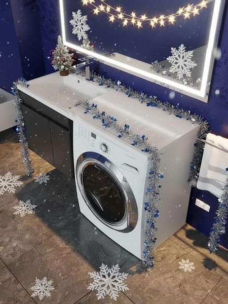 Раковина Uperwood Magenta 110 L 2490000012 с местом под стиральную машину цвет Белый глянцевый 18005₽