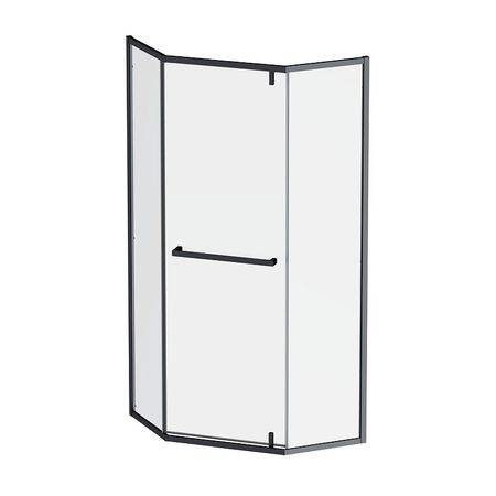 Душевой уголок AMPM Gem 90x90 W90G-405-9090-BT профиль Черный матовый стекло прозрачное 42690₽