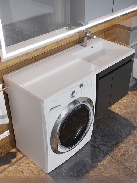 Раковина Uperwood Magenta 110 R 2490000011 с местом под стиральную машину цвет Белый глянцевый 18005₽