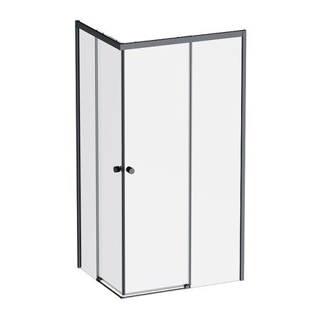 Душевой уголок AMPM X-Joy 100х80 W94G-403-100280-BT1K профиль Черный матовый стекло прозрачное 31490₽
