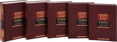 None Тора с комментариями Раши (комплект из 5 книг)