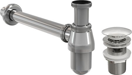 Донный клапан EWRIKA MO-08cr A431 с сифоном цвет Хром 4590₽