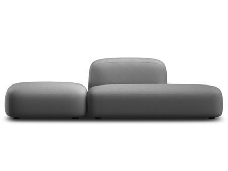 Диван модульный divanru Риббл 1 Букле Графитовый 78980₽