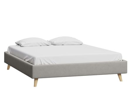 Кровать divanru Бран-2 140 Велюр Серый 40990₽