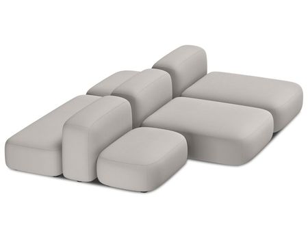 Диван модульный divanru Риббл 6 Букле Бежевый 210950₽