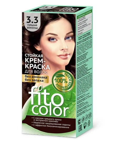 Стойкая крем-краска для волос Fitocolor тон Горький шоколад 115 мл. ФИТОкосметик