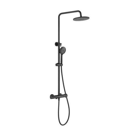Душевая система Arrow AG3318MB с термостатом цвет Черный матовый