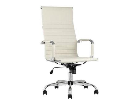 Офисное кресло divanru Топчар Экокожа МолочныйХром 15990₽