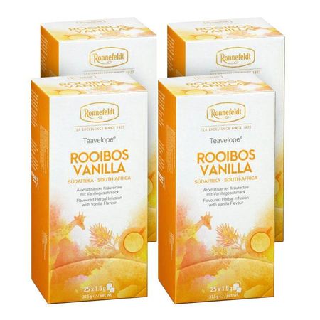 Ronnefeldt Rooibos Vanilla Tea 25 Tea Bags x 4 Pack