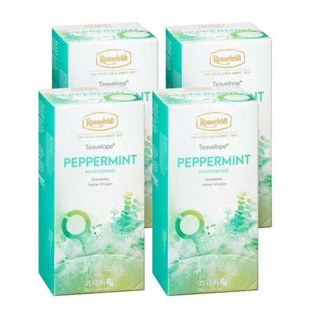 Ronnefeldt Peppermint Tea 25 Tea Bags x 4 Packs