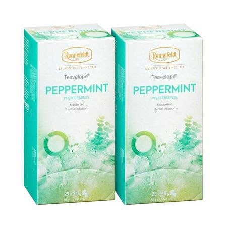 Ronnefeldt Peppermint Tea 25 Tea Bags x 2 Packs