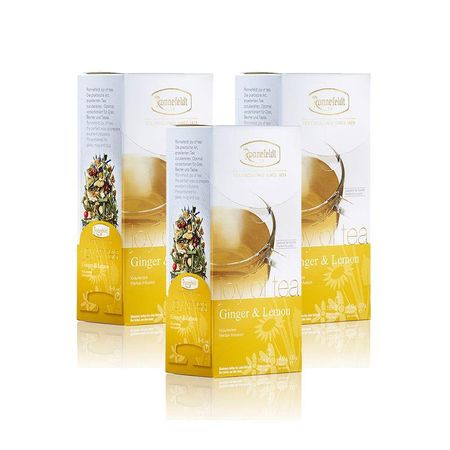 Ronnefeldt Ginger & Lemon Tea 15 Tea Bags x 3 Pack