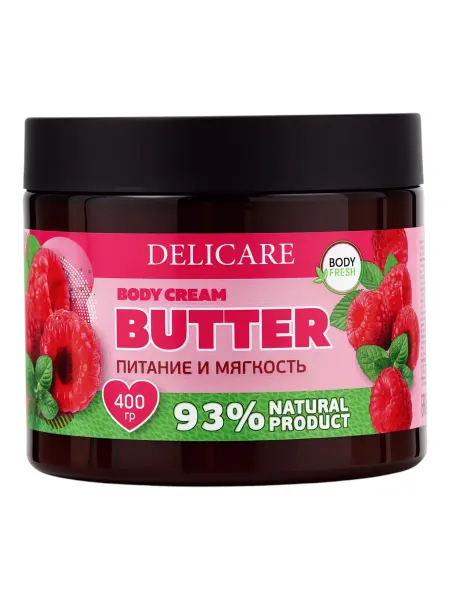 Крем‑баттер для тела delicare, малина и мелисса, 400 г