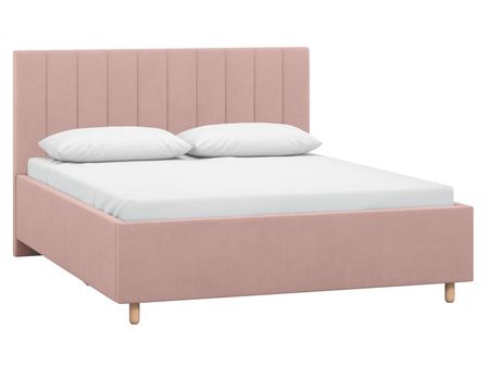 Кровать divanru Адель 140 Велюр Светло-розовый 30990₽