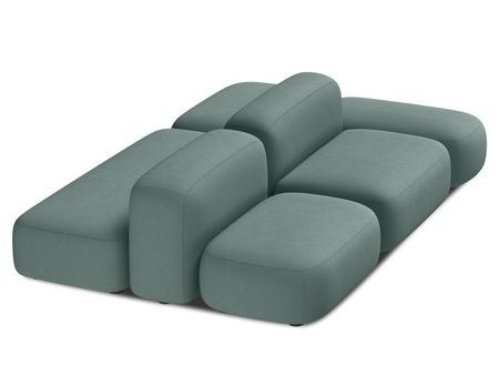 Диван модульный divanru Риббл 7 Букле Зеленый 171950₽