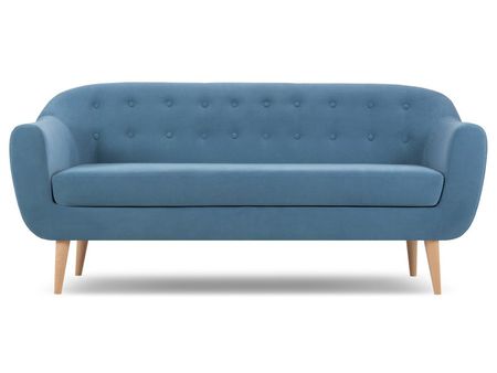 Диван прямой divanru Роттердам-3 Вельвет Голубой 34990₽