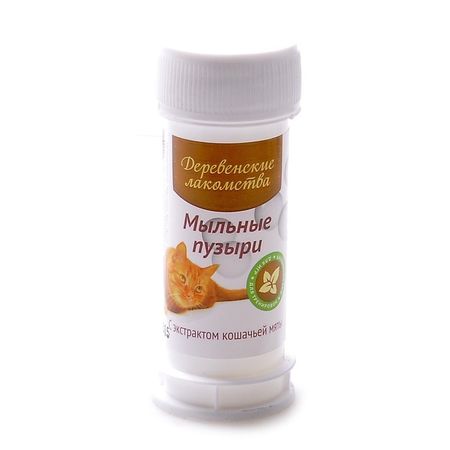 Деревенские лакомства лакомство для кошек мыльные пузыри с экстрактом кошачьей мяты - 45 мл 159₽