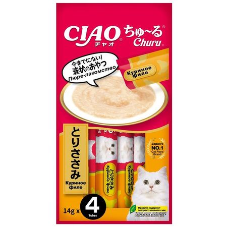 Inaba Ciao Churu лакомство-пюре для кошек с куриным филе - 14 г 4 шт 329₽
