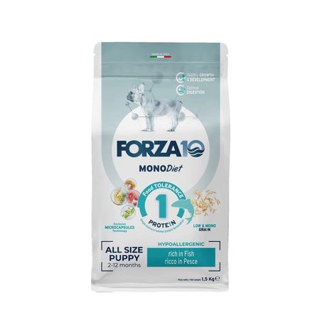 Forza10 Puppy Junior Diet сухой корм для щенков и собак в период беременности и лактации при аллергии из рыбы - 1,5 кг