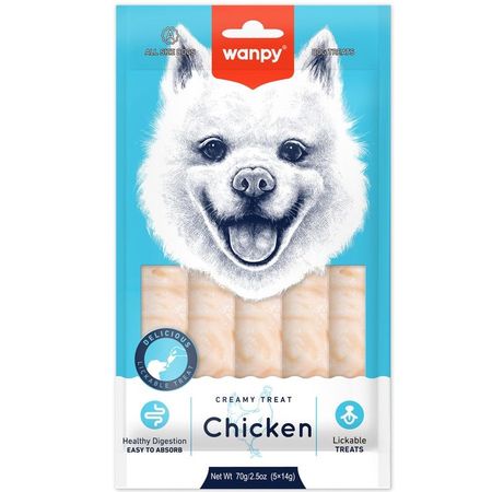 Wanpy Dog лакомство для собак нежное пюре из курицы - 70 г 197₽