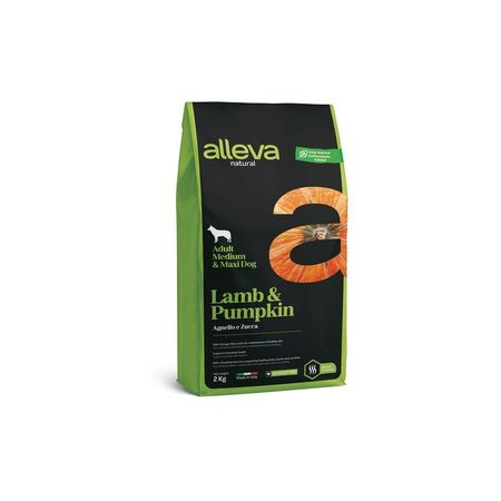 Alleva Natural Adult Lamb amp Pumpkin MediumMaxi сухой корм для собак средних и крупных пород с ЯГНЕНКОМ и тыквой - 2 кг 2442₽