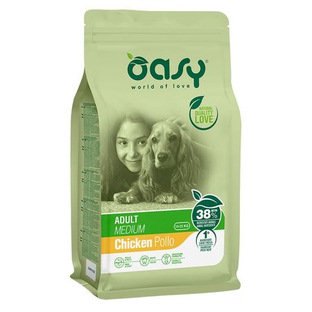 Oasy Dry Medium Breed Professional сухой корм для взрослых собак средних пород с КУРИЦЕЙ - 12 кг