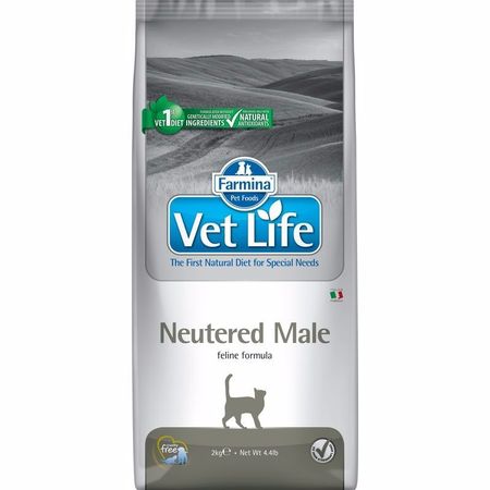 Farmina Vet Life Cat Neutered Male ветеринарный диетический сухой корм для взрослых кастрированных котов - 2 кг 2236₽